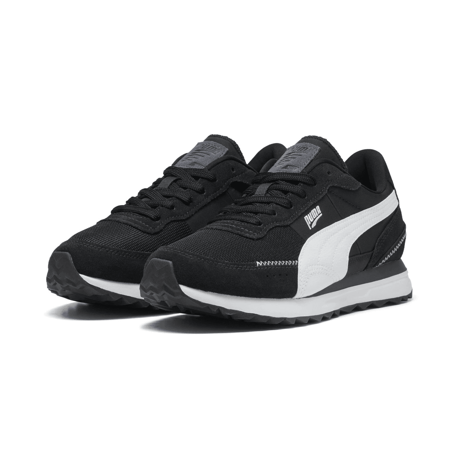 Puma Amplifier Speckle Mens Black Canvas Lifestyle Sneakers Shoes