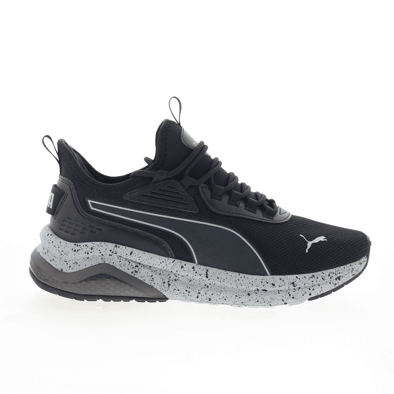 Puma Amplifier Speckle Mens Black Canvas Lifestyle Sneakers Shoes